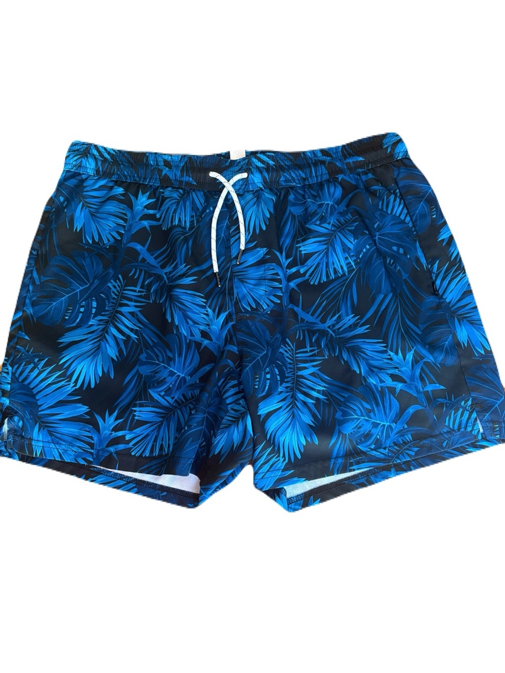 Men's Brisira Blue Tropical Print Swim Shorts Size 36